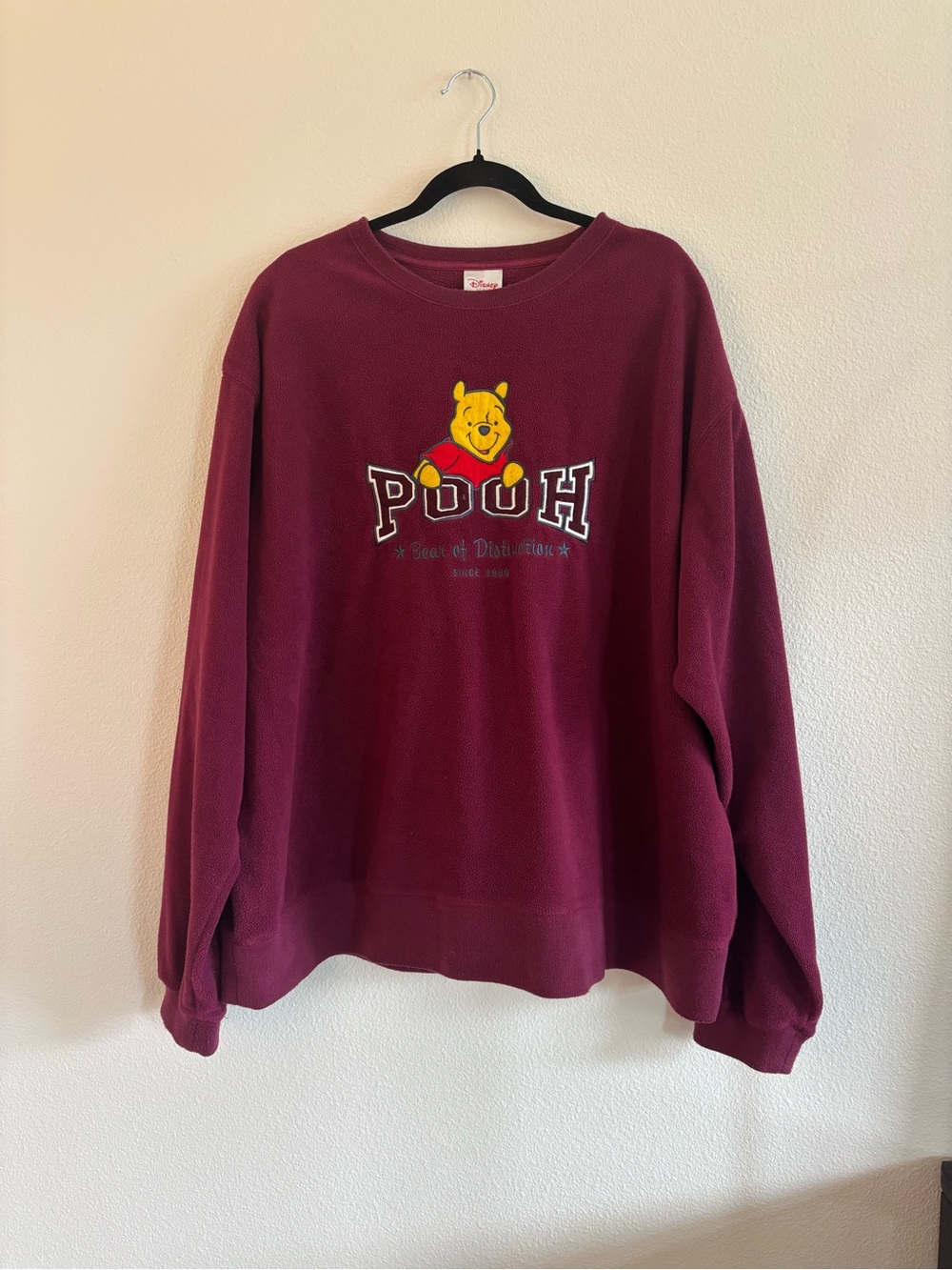 vintage disney store winnie the pooh fleece pullover size 2XL